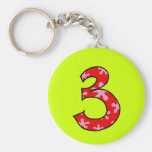 Number 3 keychains