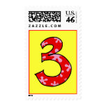 Number 3 stamps