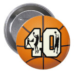 Number 40 Basketball Buttons