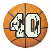 Number 40 Basketball Fridge Magnets