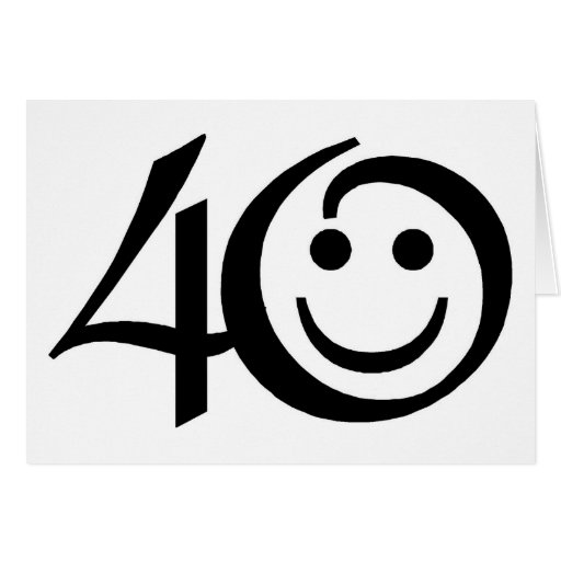 Number 40-With Happy Face Card