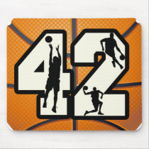Number 42 Basketball Mouse Pads