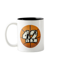 Number 42 Basketball Coffee Mugs