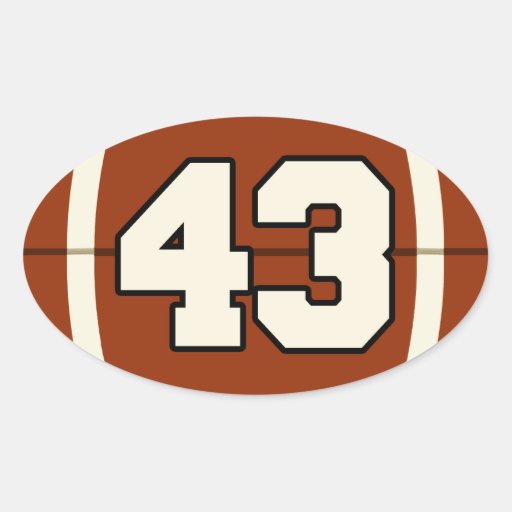 number-43-football-sticker-zazzle