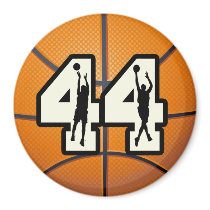 Number 44 Basketball Fridge Magnet