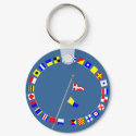 Number 45 Nautical Signal Flag Hoist keychains