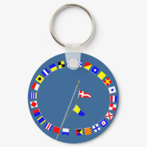 Number 45 Nautical Signal Flag Hoist keychains