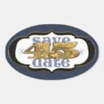 Number 45 Save the Date Blue Sticker