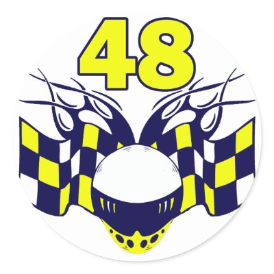 Auto Racing History on Number 48 Auto Racing Design Sticker From Zazzle Com