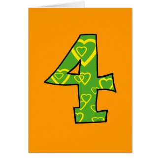 Number 4 card