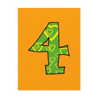 Number 4 postcard