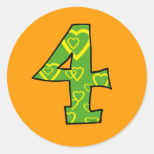 Number 4 sticker