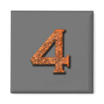 Number 4 Teaching or Memory Aid Magnet