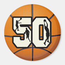 Number 50 Basketball Magnets