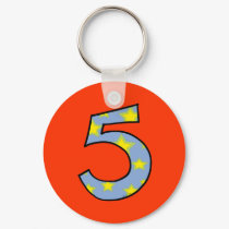 Number 5 keychains