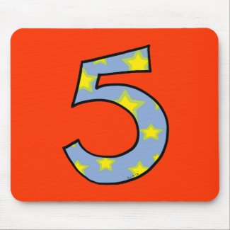 Number 5 mousepad
