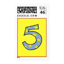 Number 5 postage