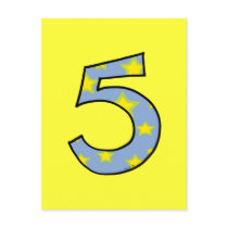Number 5 postcards