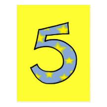 Number 5 postcards