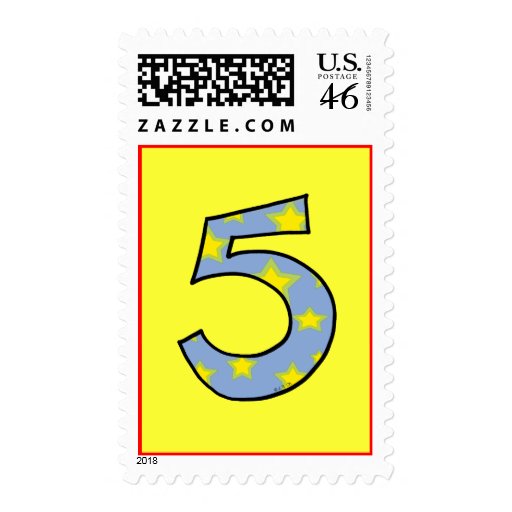 Number 5 stamps