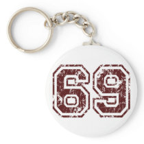 Number 69 keychain