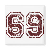 Number 69 fridge magnet