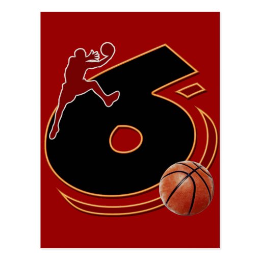 number-6-basketball-player-design-postcard-zazzle