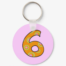 Number 6 keychains by jsoh Number 6 keychains