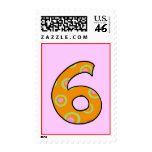 Number 6 stamps