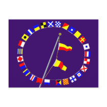 Number 70 Nautical Signal Flag Hoist postcards