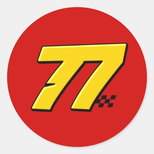 Number 77 - Sticker | Zazzle