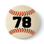 Number 78 Baseball Pinback Button