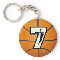 Number 7 Basketball and Player Key Chains