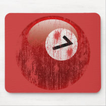 NUMBER 7 BILLIARDS BALL - ERODED AND AGED MOUSEPADS