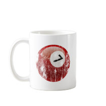 NUMBER 7 BILLIARDS BALL - ERODED AND AGED MUGS