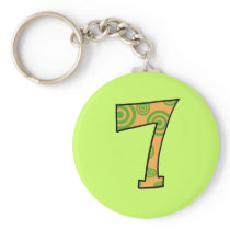 Number 7 keychain