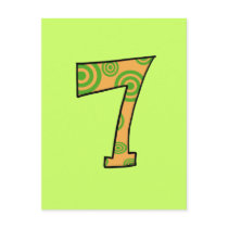 Number 7 postcard