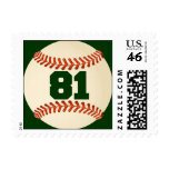 Number 81 Baseball Postage