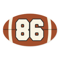 Number 86 Football Sticker