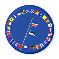 Number 86 Nautical Signal Flag Hoist Fridge Magnet