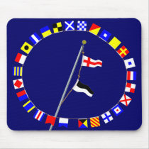 Number 86 Nautical Signal Flag Hoist Mouse Pads
