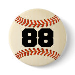Number 88 Baseball Button