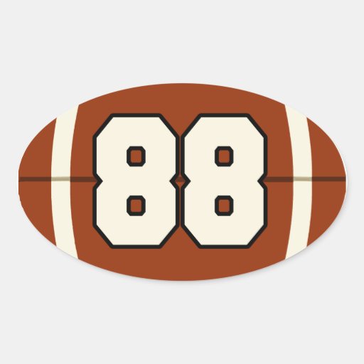Number 88 Football Sticker
