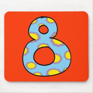 Number 8 mousepad