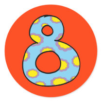 Number 8 stickers