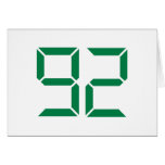 Number – 92 card