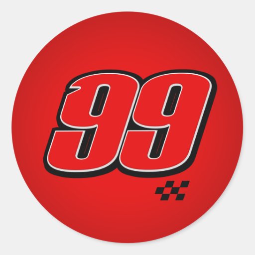 Number 99 Sticker Zazzle