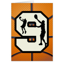 Number 9 Basketball and Player Card