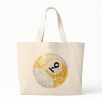 NUMBER 9 BILLIARDS BALL - ERODED AND AGED CANVAS BAGS