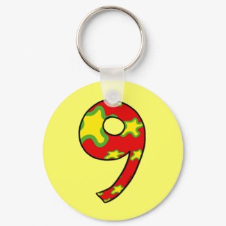 Number 9 keychain